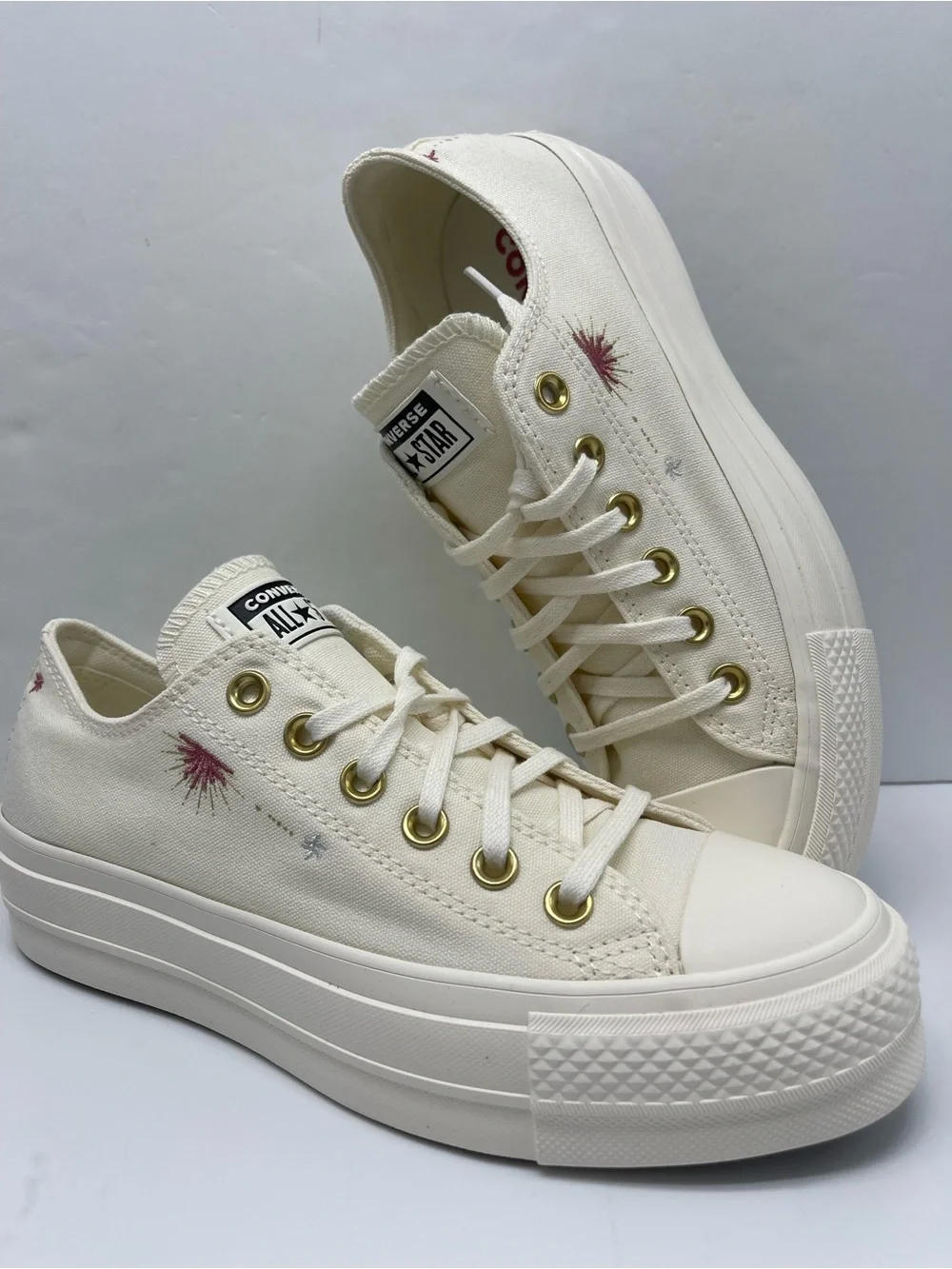 Converse A18804F CTAS LIFT OX EGRET/EGRET/EGRET Platform Sneakers